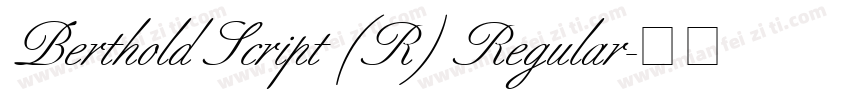 Berthold Script (R) Regular字体转换